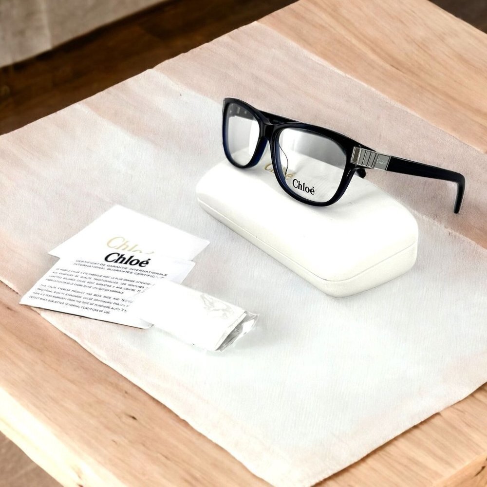 NEW Chloe CE2607 Navy Blue Eyeglass Frames for Prescription Lenses